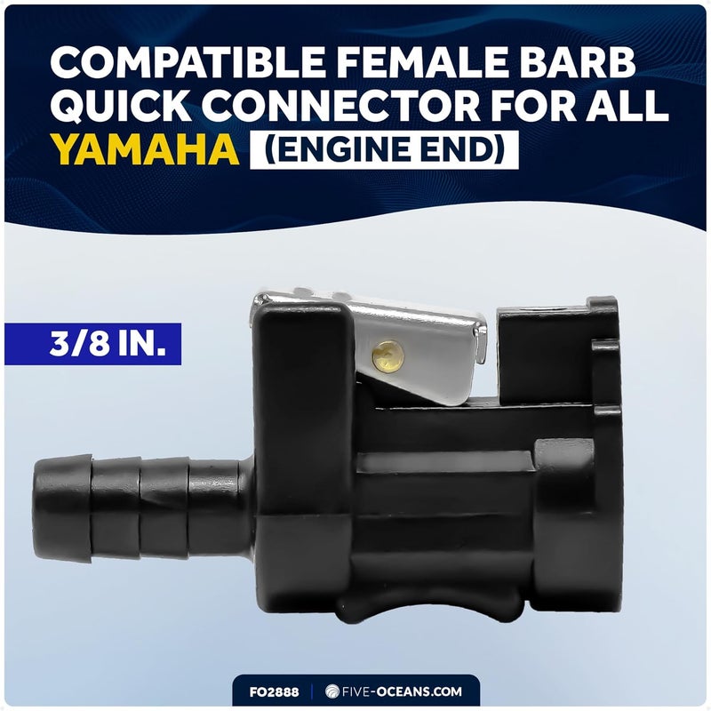 Five Oceans 3/8" Barb Female Fuel Line Connector Compatible with Yamaha, Fits Engine End and Tank End Male Fitting - FO2888 - Image 3